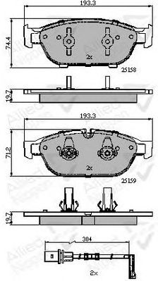 set placute frana,frana disc