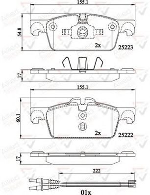 set placute frana,frana disc