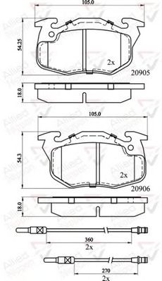 set placute frana,frana disc