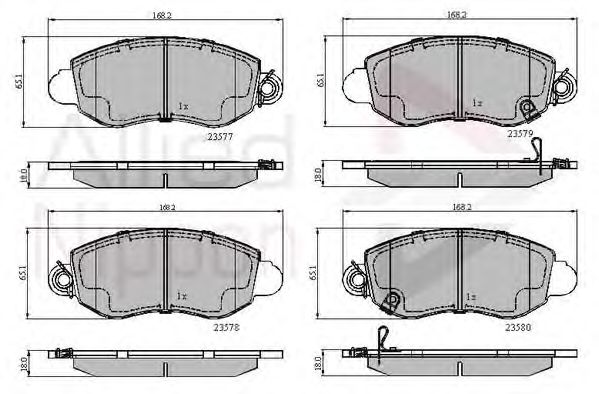 set placute frana,frana disc