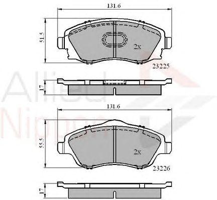 set placute frana,frana disc