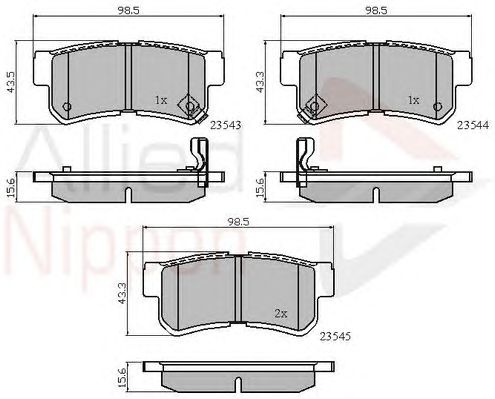 set placute frana,frana disc