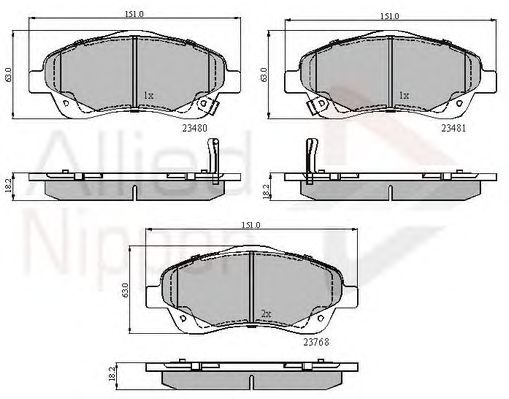 set placute frana,frana disc