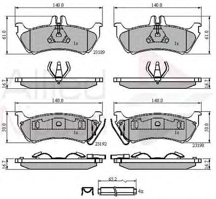 set placute frana,frana disc