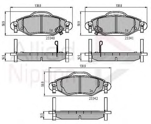 set placute frana,frana disc