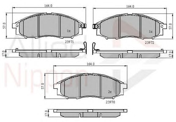 set placute frana,frana disc