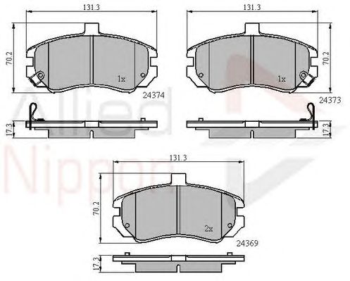 set placute frana,frana disc