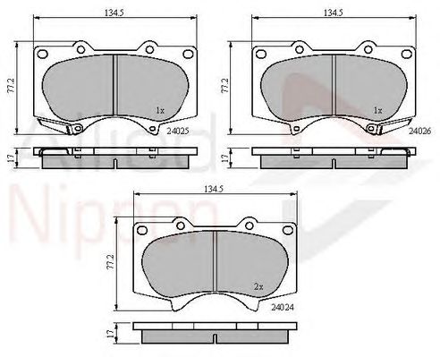 set placute frana,frana disc