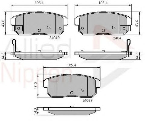 set placute frana,frana disc