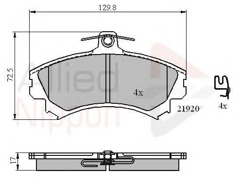 set placute frana,frana disc