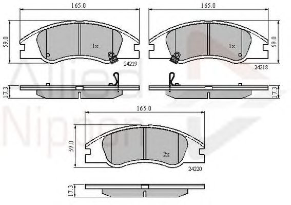 set placute frana,frana disc