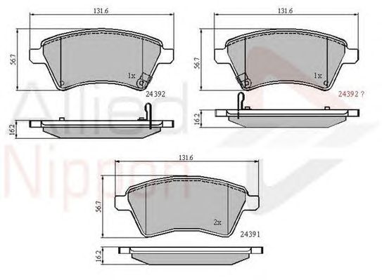 set placute frana,frana disc