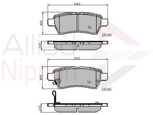 set placute frana,frana disc