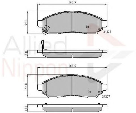 set placute frana,frana disc