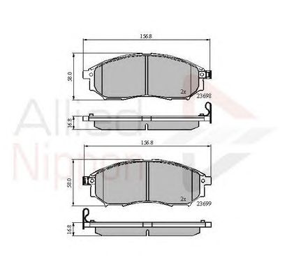 set placute frana,frana disc