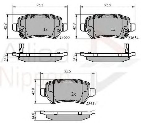 set placute frana,frana disc