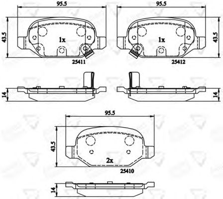 set placute frana,frana disc