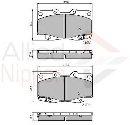 set placute frana,frana disc