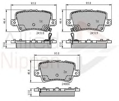 set placute frana,frana disc