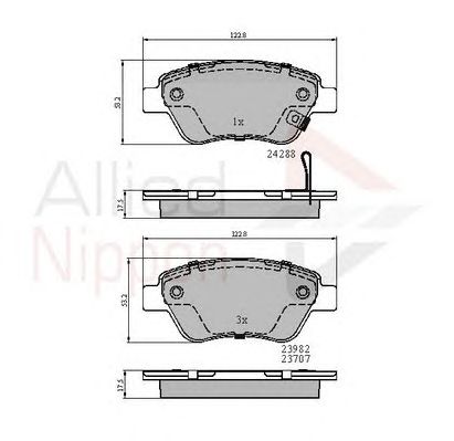 set placute frana,frana disc