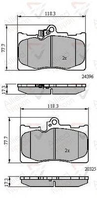 set placute frana,frana disc