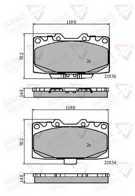 set placute frana,frana disc