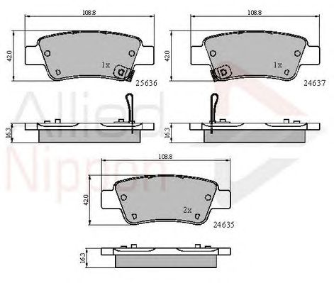 set placute frana,frana disc