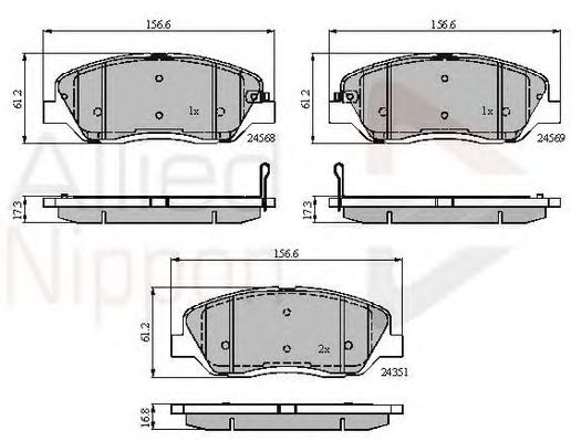 set placute frana,frana disc