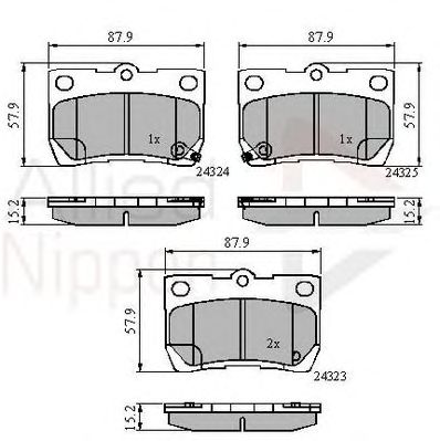 set placute frana,frana disc