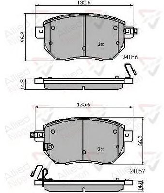 set placute frana,frana disc