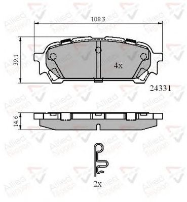 set placute frana,frana disc