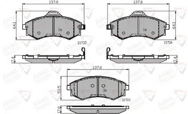 set placute frana,frana disc