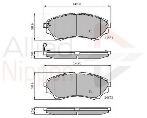 set placute frana,frana disc