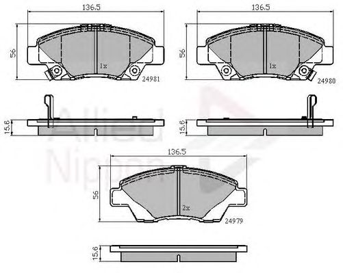 set placute frana,frana disc