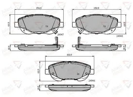 set placute frana,frana disc