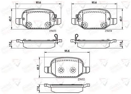 set placute frana,frana disc