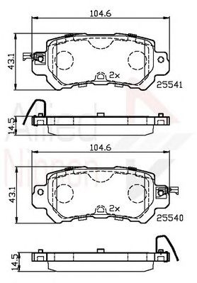 set placute frana,frana disc