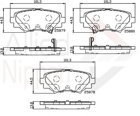 set placute frana,frana disc