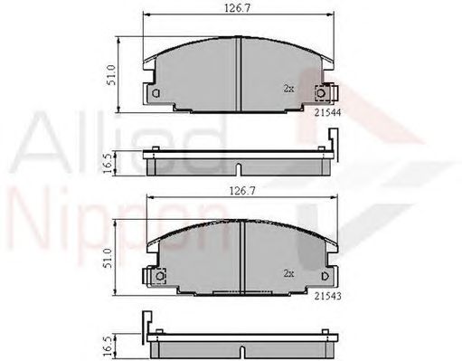 set placute frana,frana disc