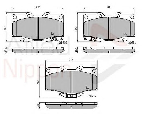 set placute frana,frana disc