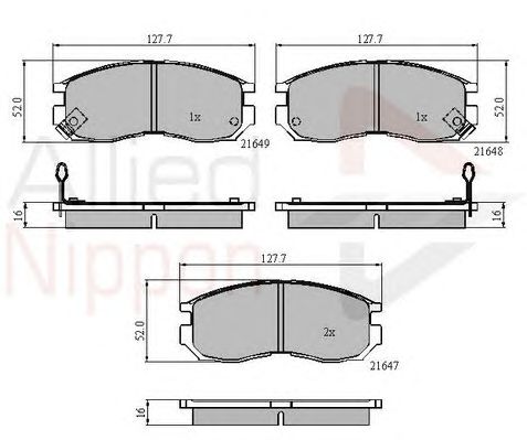 set placute frana,frana disc