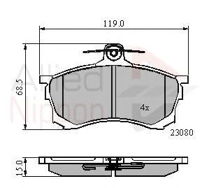 set placute frana,frana disc