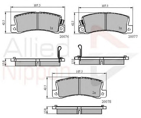 set placute frana,frana disc