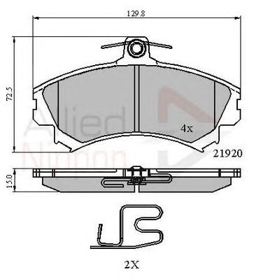 set placute frana,frana disc