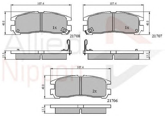 set placute frana,frana disc