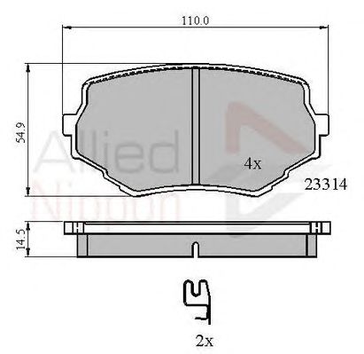 set placute frana,frana disc