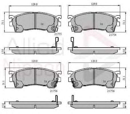 set placute frana,frana disc