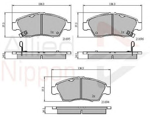 set placute frana,frana disc