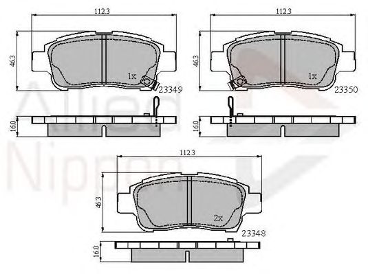 set placute frana,frana disc