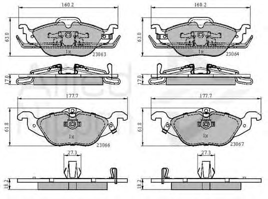 set placute frana,frana disc